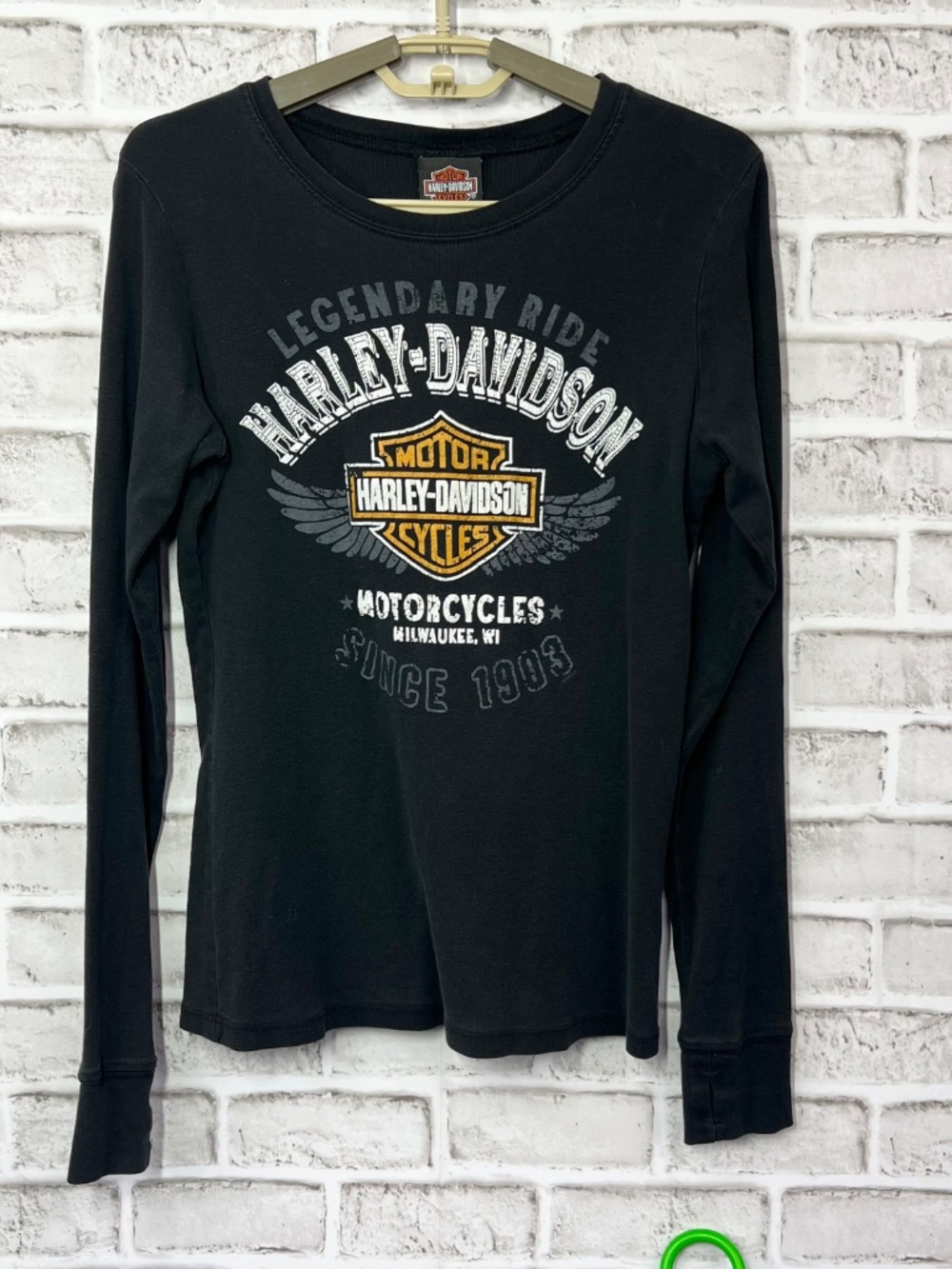 🚫HARLEY-DAVIDSON • Legendary Ride Black Long Sleeve Graphic Tee Twin Cities, MN - Picture 2 of 8